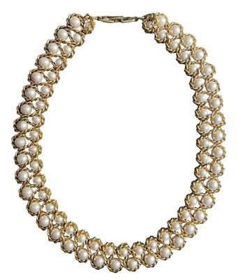 Vintage Napier Pearl And Gold tone Double Chain Necklace   | eBay | eBay US
