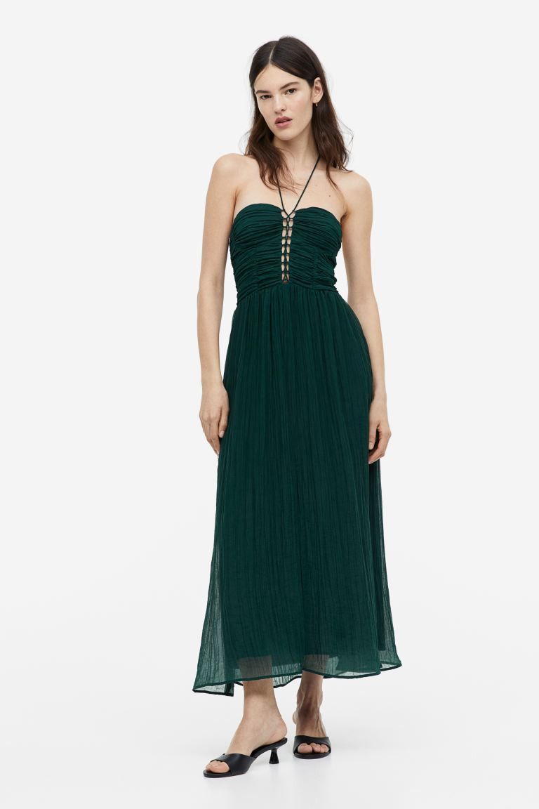 Lacing-detail maxi dress | H&M (UK, MY, IN, SG, PH, TW, HK)