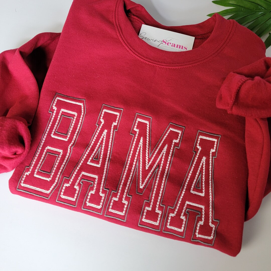 BAMA Embroidered Crewneck Sweatshirt for Women or Men - Etsy | Etsy (US)