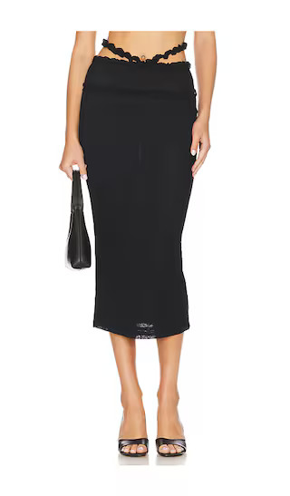 Amorazo Midi Skirt in Black | Revolve Clothing (Global)
