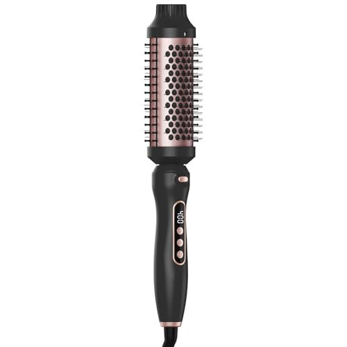 Thermal Brush, 1.7 inch Heated Round Brush with Detachable Head, Velvet Pouch and Dual Voltage for Travel, Easy to Create Blowout Look (Silver) (Black) | Amazon (US)