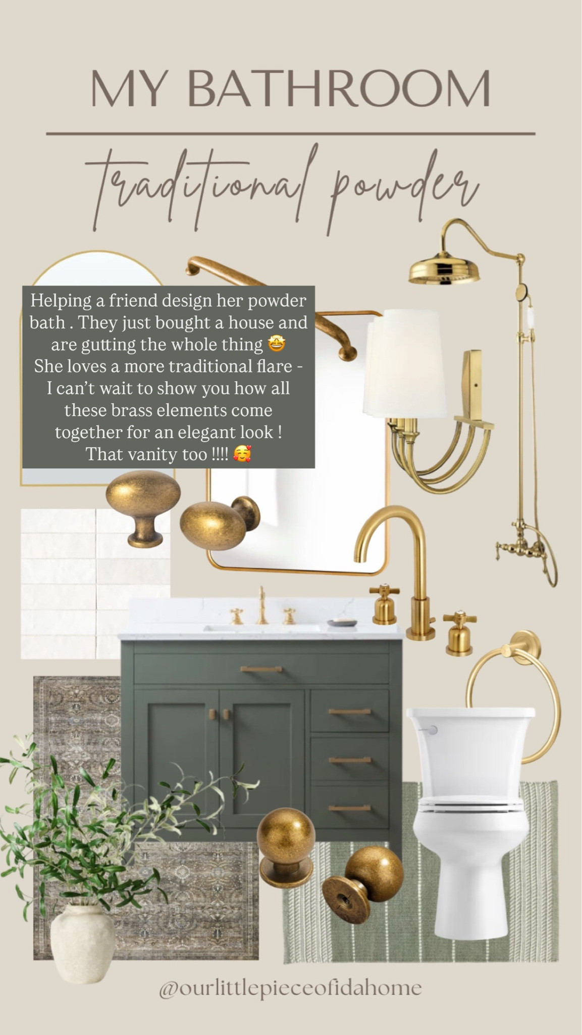 Here is a little traditional powder bath inspiration on a friends recent remodel job . Cannot wait to show you how all of these beautiful pieces came together and a final reveal. 

#LTKStyleTip #LTKSaleAlert #LTKHome