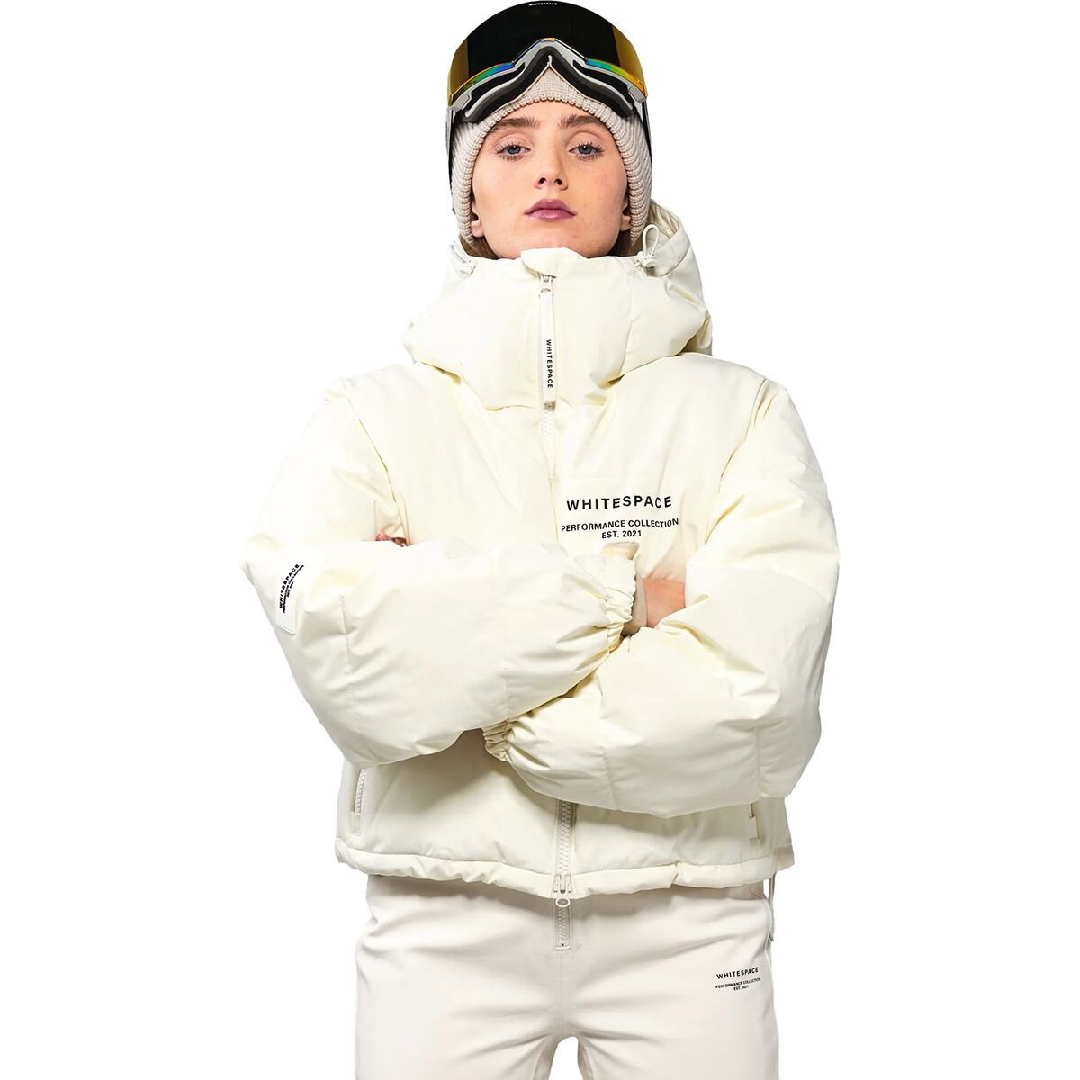 WHITESPACE Cropped Puffer Jacket - Women's Warm White, S | Backcountry