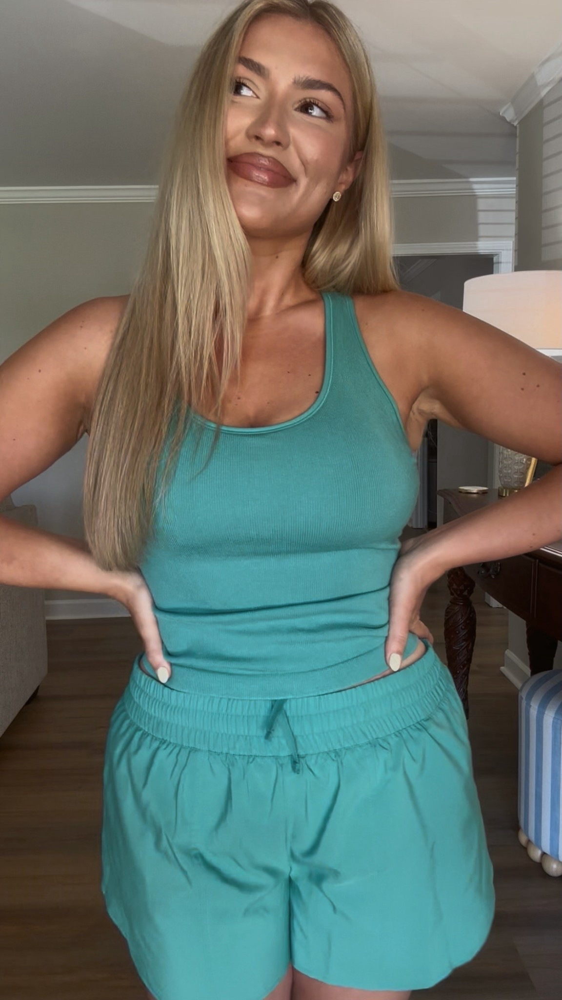 New fav color to wear! Built in bra in this tank!! Wearing the large in both pieces  

#LTKActive #LTKMidsize #LTKFindsUnder50