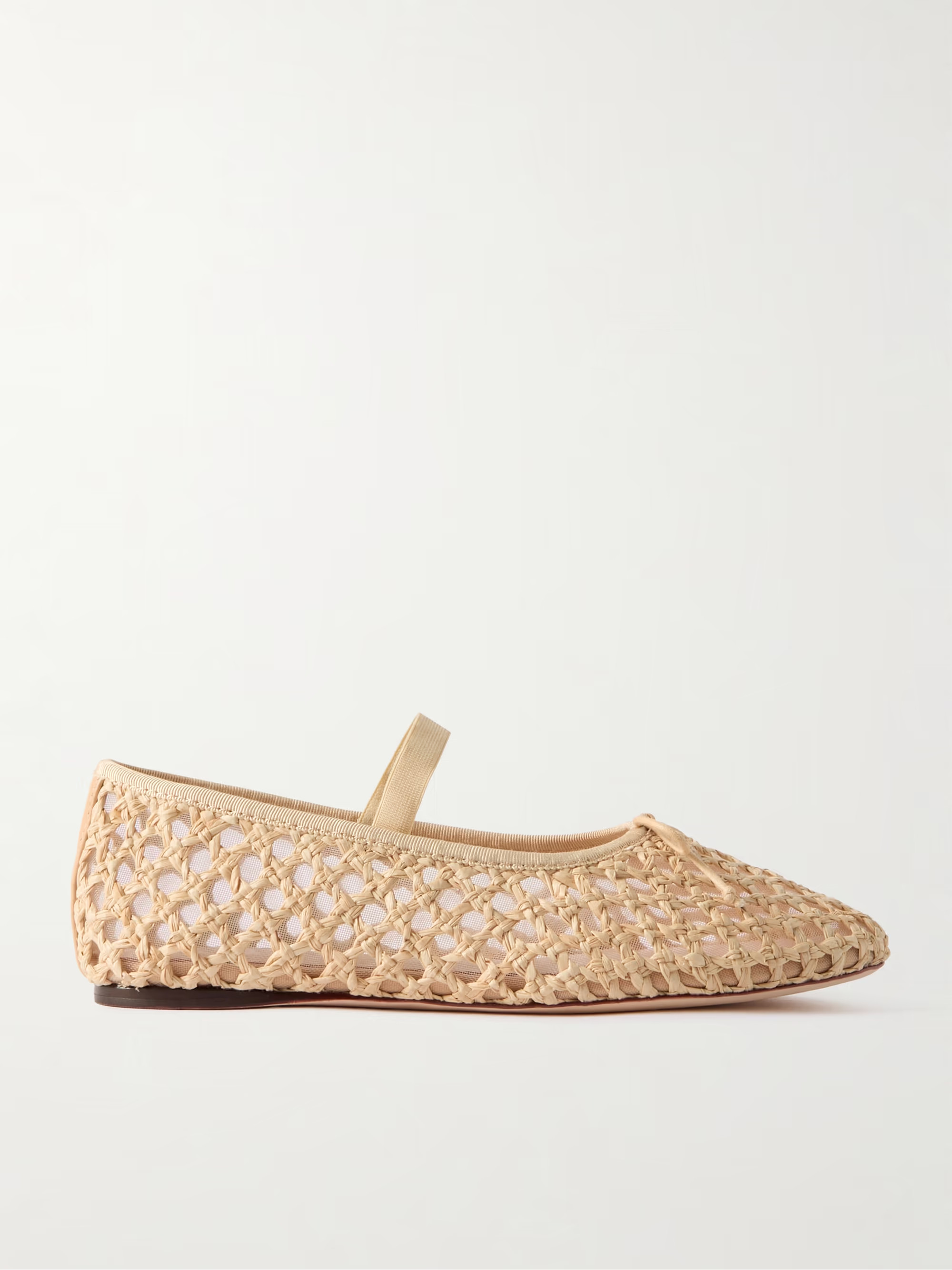 Leonie woven raffia ballet flats | NET-A-PORTER (US)