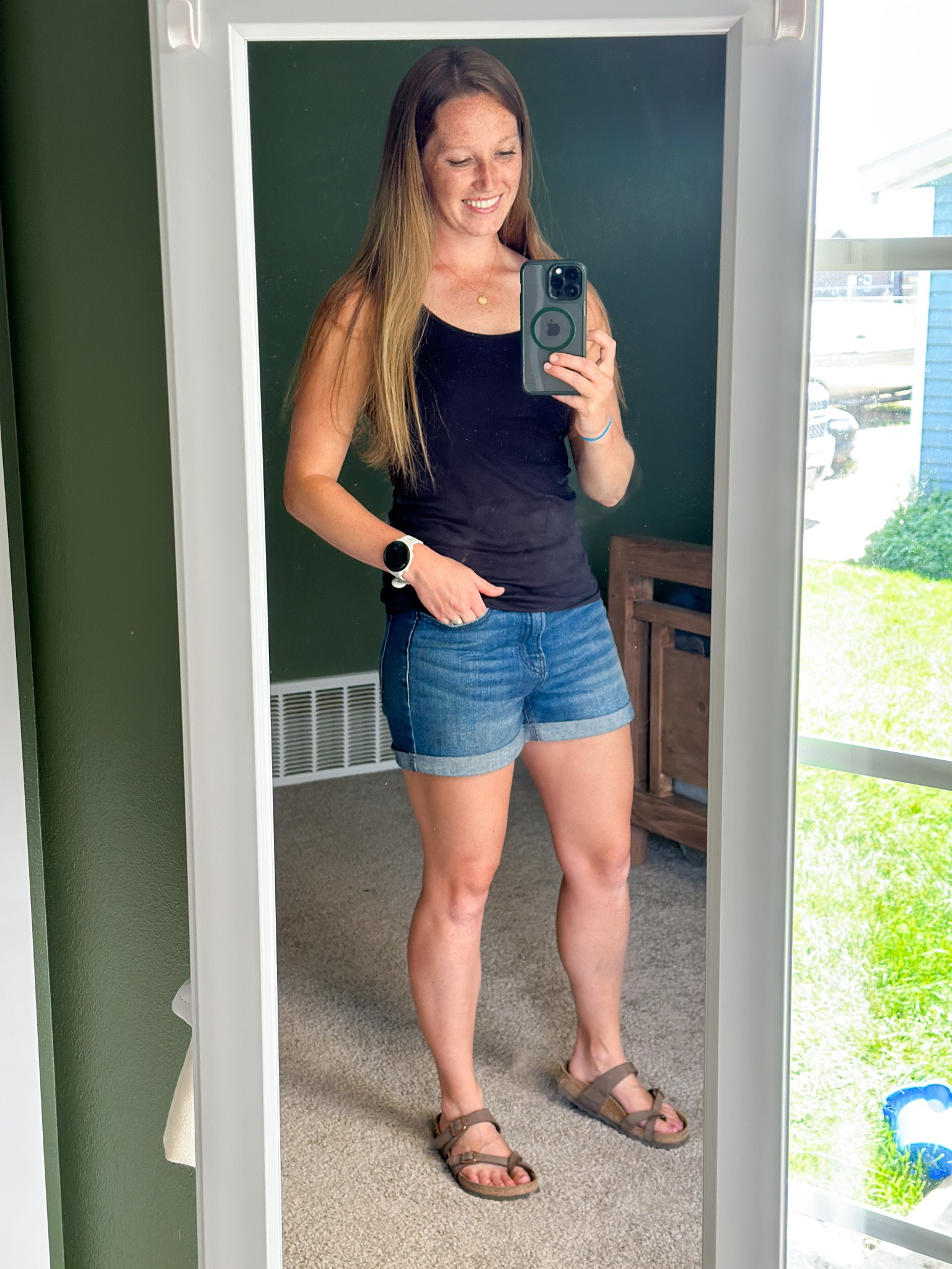 Keeping it casual summer outfit - shorts, black tank top & comfiest sandals ever

#LTKunder50 #LTKFind #LTKstyletip