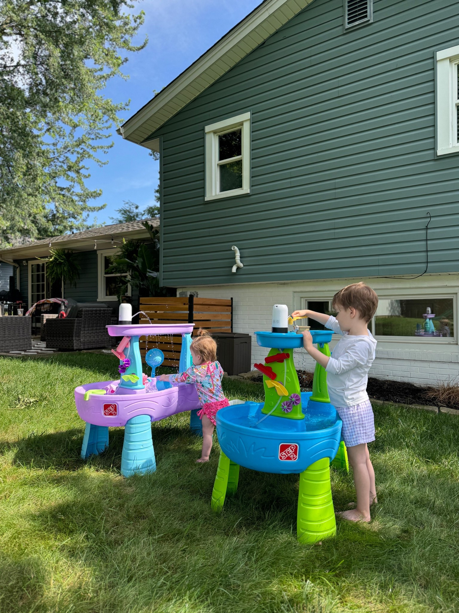 Finally a beautiful day to enjoy the backyard!! Heat wave means water table and pool day! 🥰 

Step2 water tables, brother and sister swim, Caden lane, Amazon water pump for water table, rain showers water table 

#LTKSummerEdit #LTKFindsUnder100 #LTKKids
