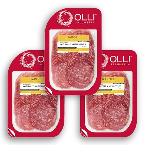 Olli Salumeria, Pre-Sliced Salami, Napoli - Smoked With Applewood (4 oz, 3 Pack) | Amazon (US)
