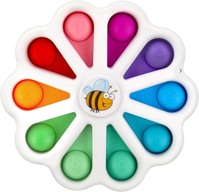 Poppin Colors - Spinning Toy with Push & Pop Dimples - Ages 15+ Months - Color & Shape Recognitio... | Amazon (US)