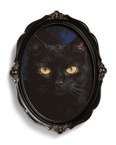 14X11 Black Cat Face Wall Art | TJ Maxx
