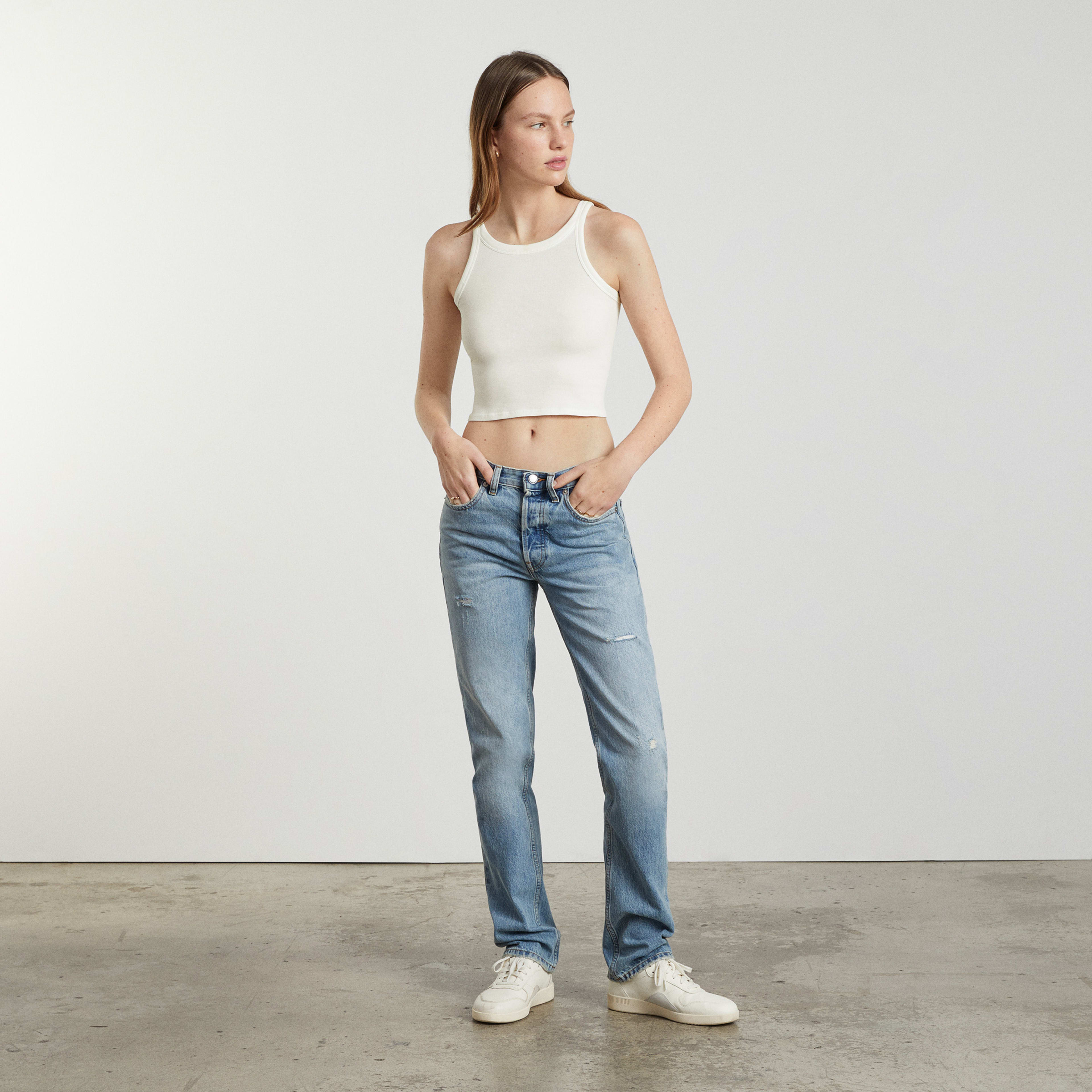 The Pima Micro-Rib Short Tank | Everlane