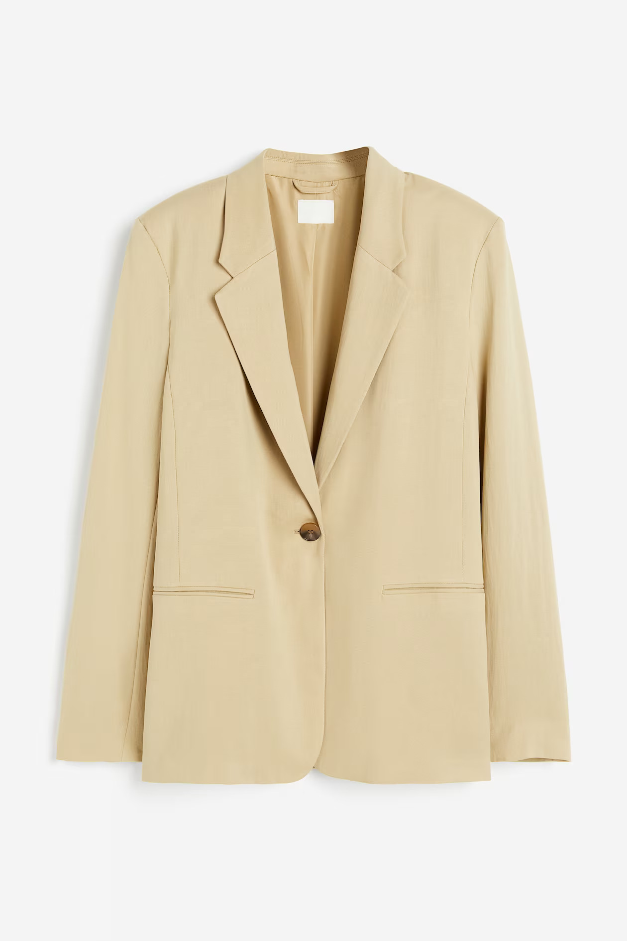 Oversized blazer - Light dusty yellow - Ladies | H&M GB | H&M (UK, MY, IN, SG, PH, TW, HK)