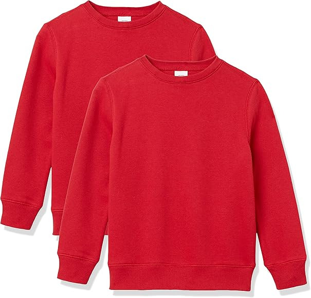 Amazon Essentials Boys and Toddlers' Fleece Crew-Neck Sweatshirts, Multipacks | Amazon (US)