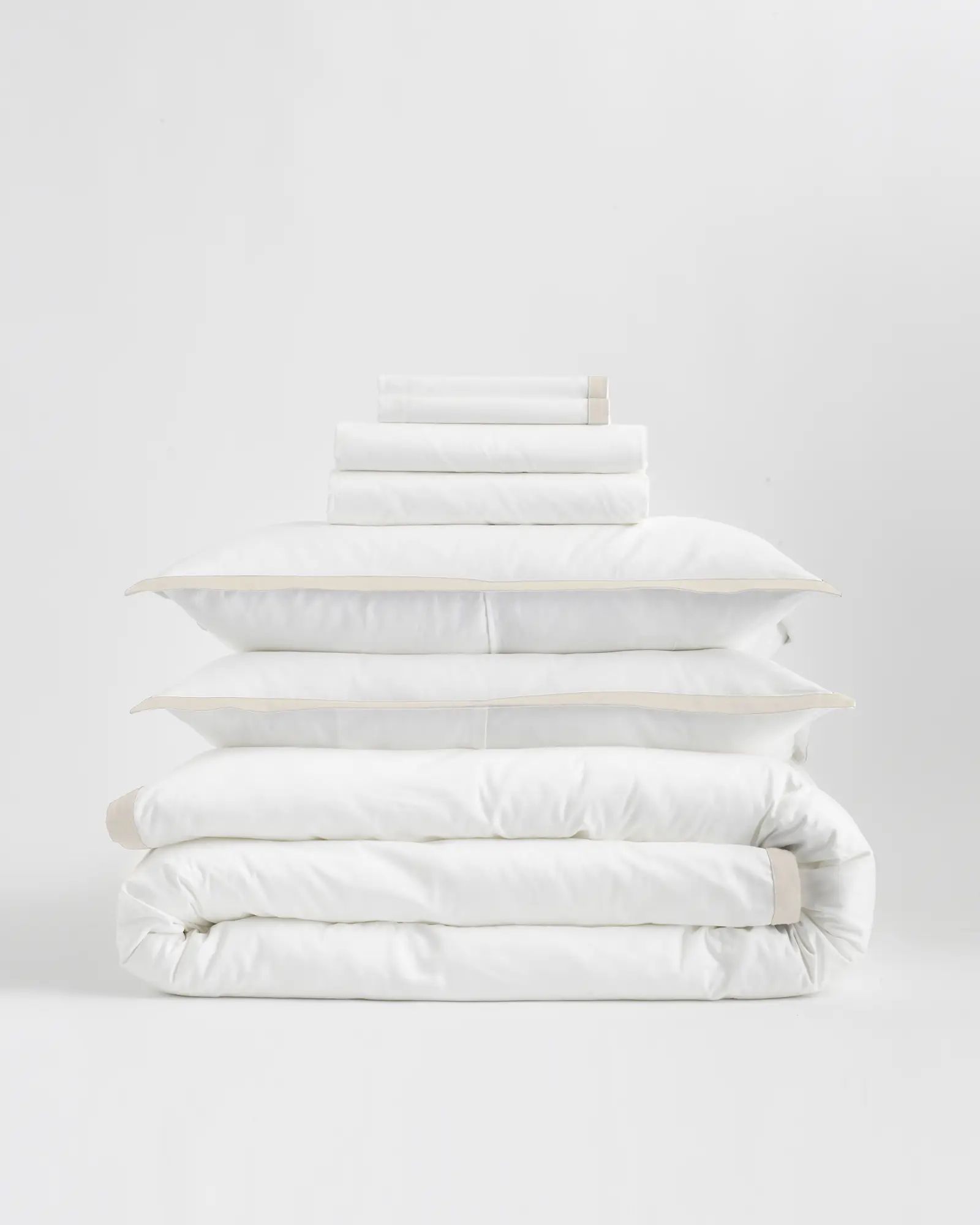 Classic Organic Percale Border Deluxe Bedding Bundle | Quince