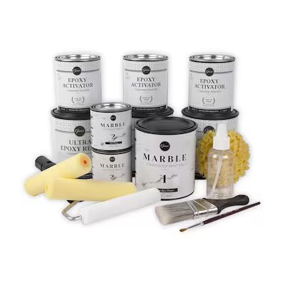 Giani DIY series White Marble High-Gloss Countertop Resurfacing Kit Lowes.com | Lowe's