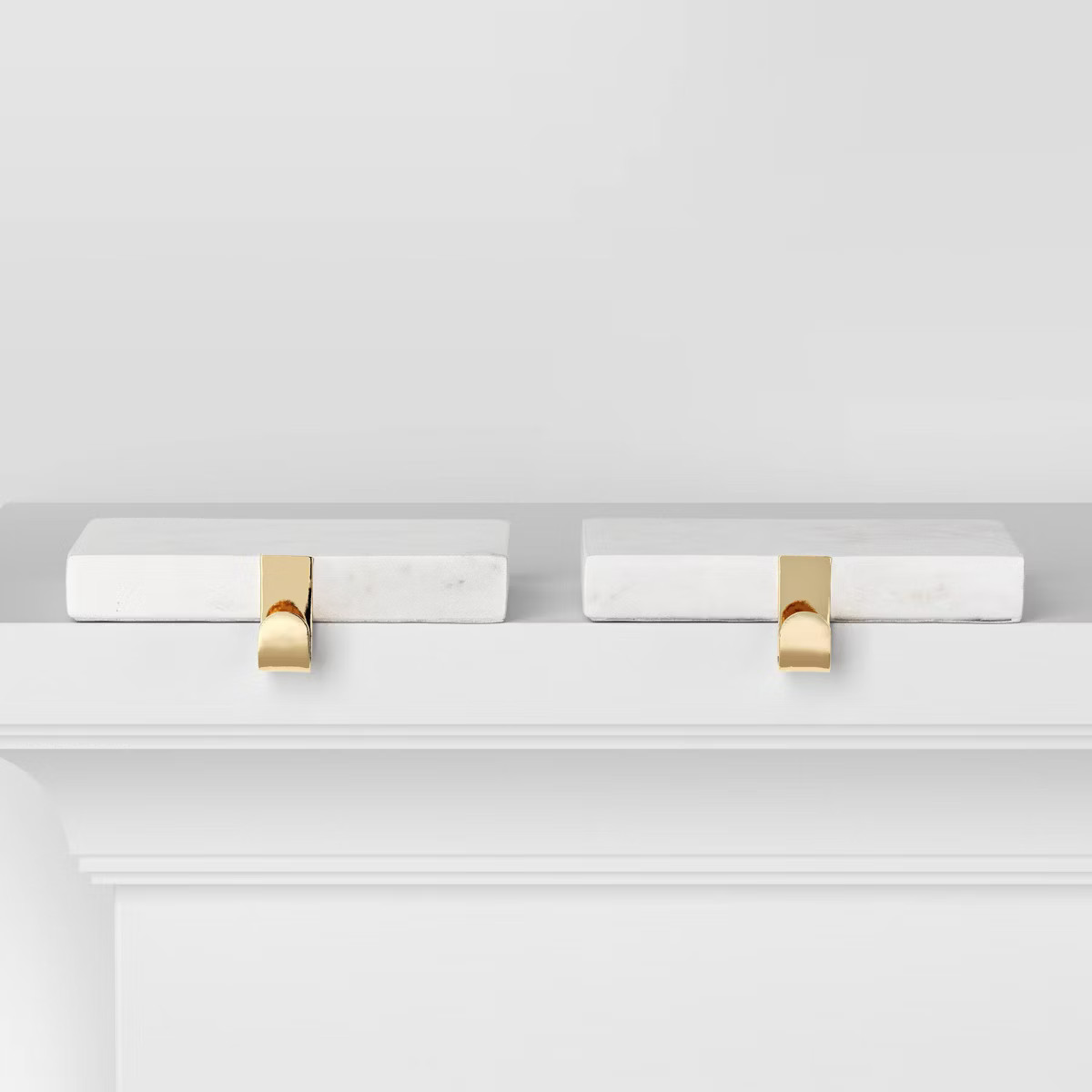 2pk Marble Christmas Stocking Holder White/Gold - Wondershop™ | Target