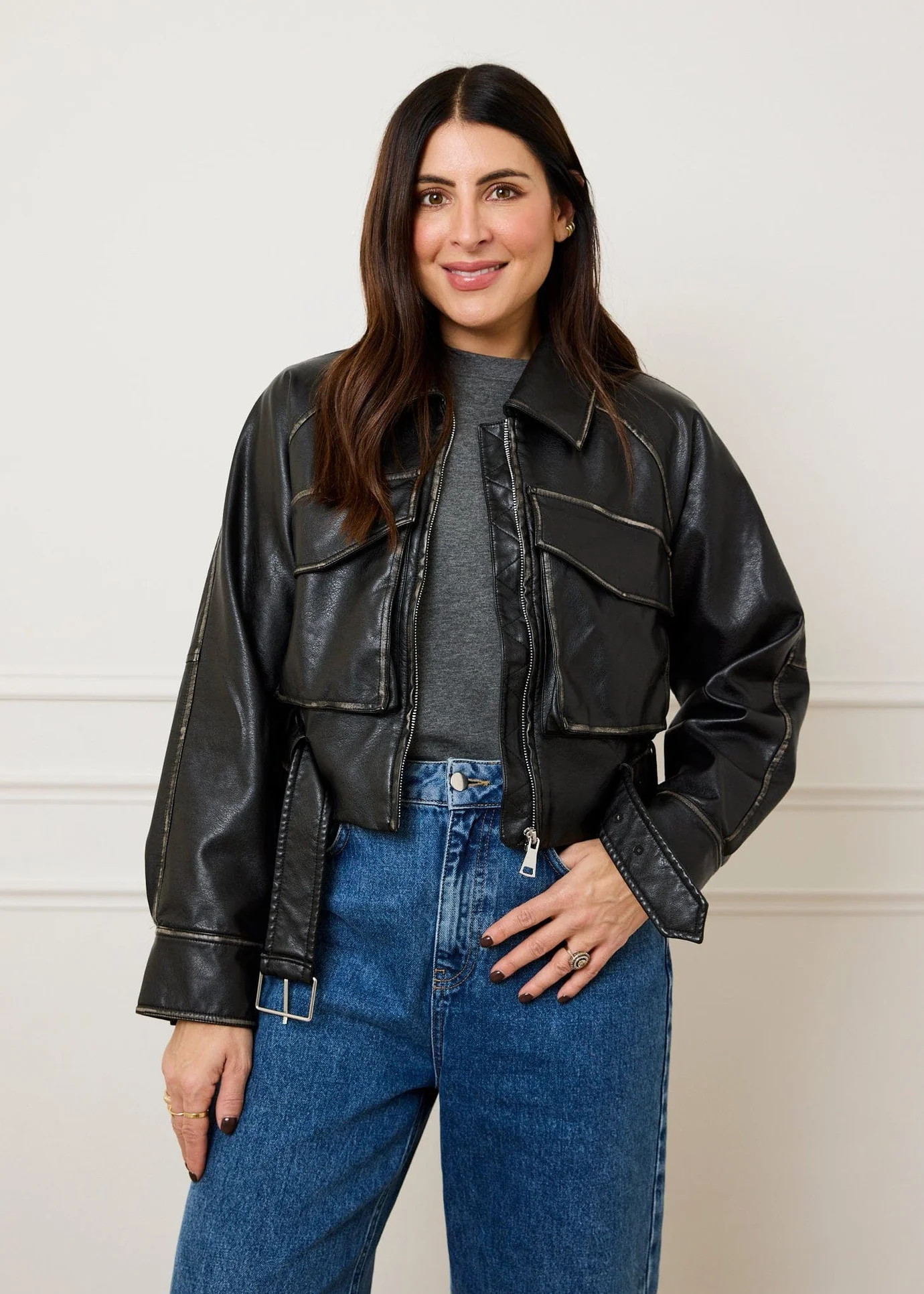 UTILITY BOXY JACKET - BLACK | WAT The Brand