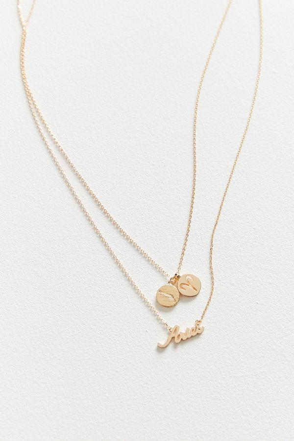 Zodiac Layering Charm Necklace Set | Urban Outfitters US