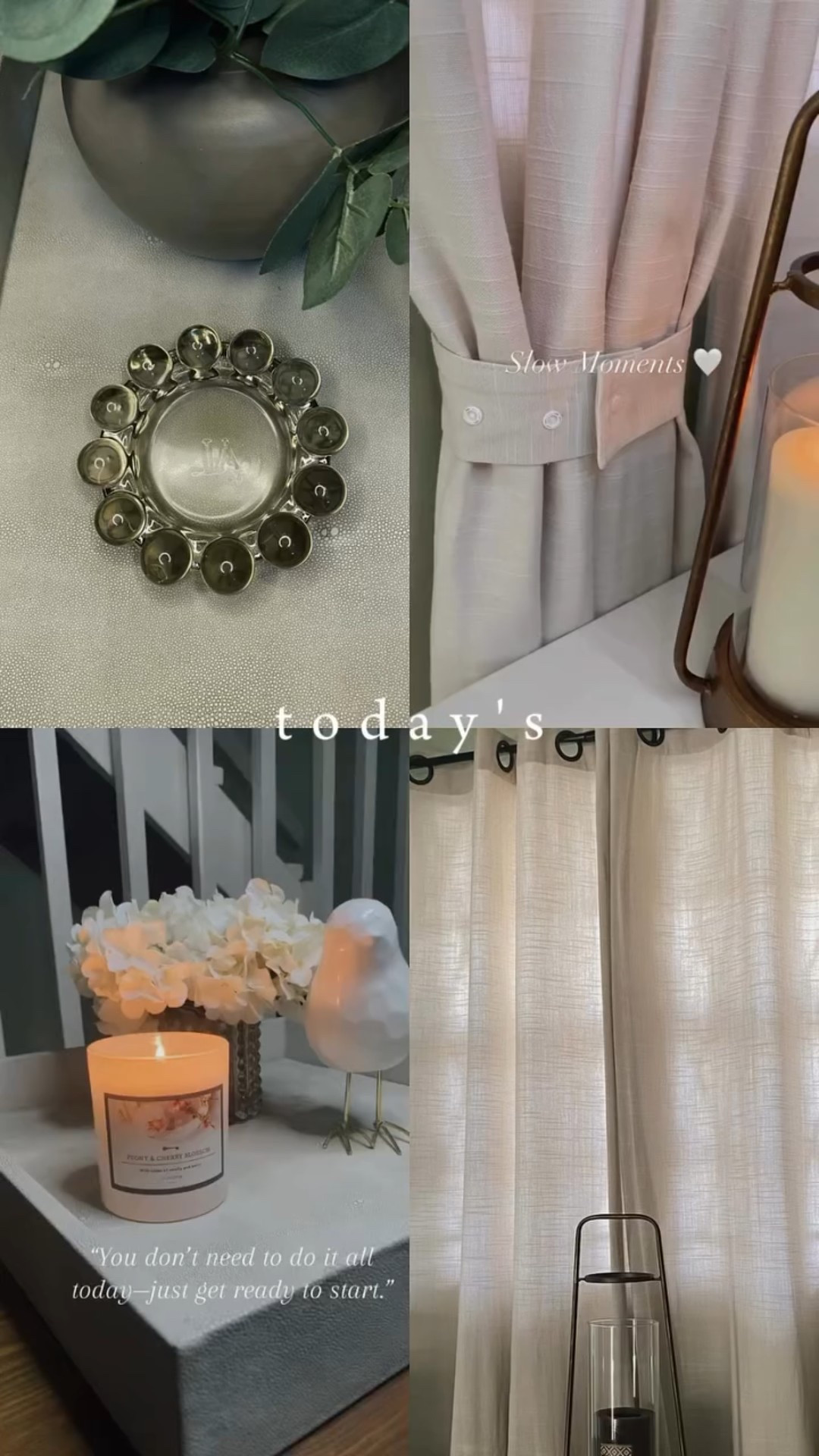 Slow moments. Soft light. 
A home that feels calm 🤍
Just start where you are.

Enjoy% offf
Allure15-Alicelane Home
Allure20-Two pages

#slowliving #cozyhome #homedecor #candleaesthetic #homeinspo

#LTKdayinmylife #LTKSeasonal #LTKHome