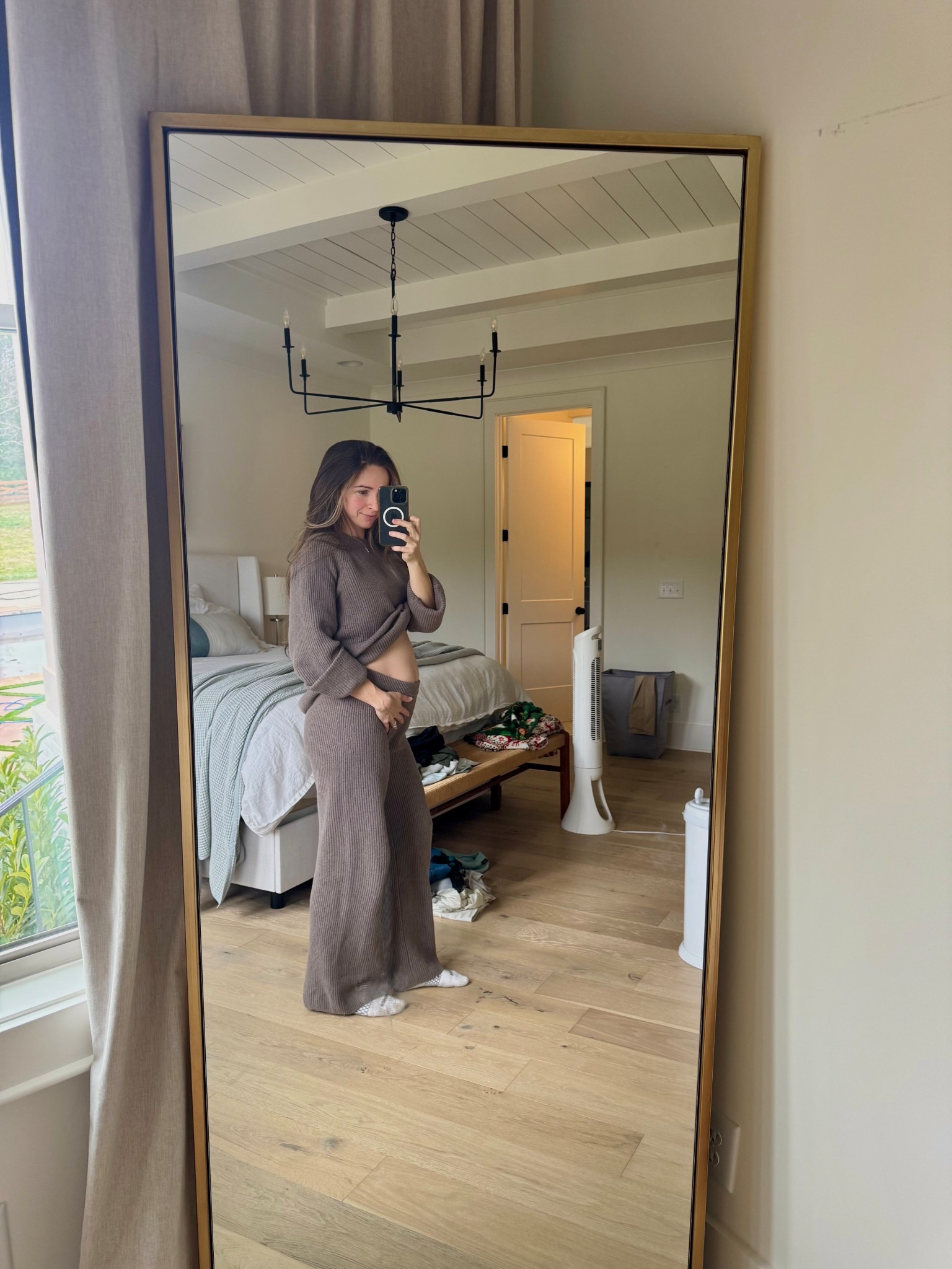 The ultimate cozy winter sweater set for my growing bump this pregnancy. Wearing size medium. 

#LTKHoliday #LTKBump #LTKootd