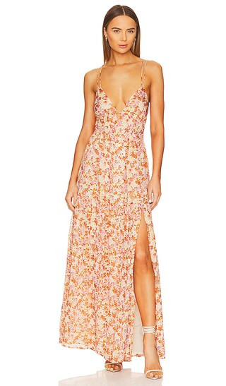 Ryliana Dress in Rust & Lilac Floral | Revolve Clothing (Global)