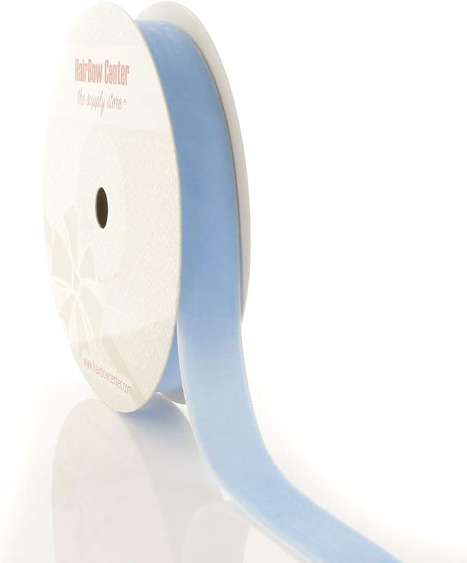 HBC 5/8" Velvet Ribbon 308 Frosty Blue 5 Yard | Amazon (US)