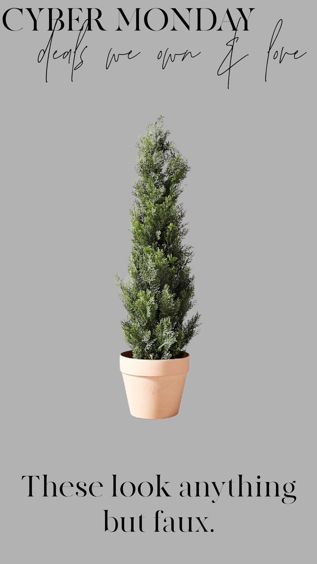These faux trees look so real and instantly make a space feel more finished 🌿
No watering, no shedding, no mess — just effortless greenery that stays perfect year-round.

They’re part of my Cyber Monday favorites and such a good staple for corners, entryways, or any room that needs warmth.

#LTKCyberWeek #LTKHome #LTKSaleAlert