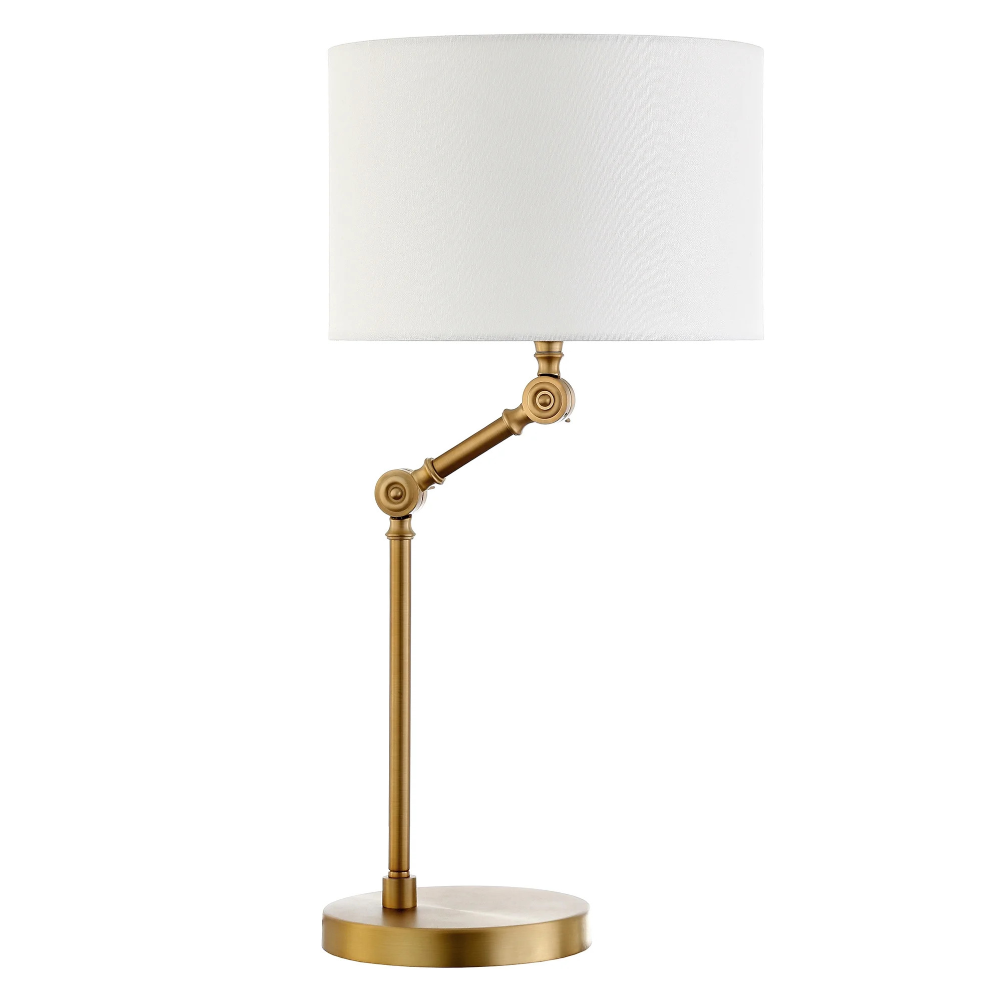 Henn&Hart 12" Brushed Brass Finish Metal/Fabric Table Lamp | Walmart (US)