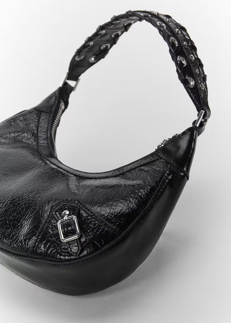Leather buckles bag -  Women | Mango USA | MANGO (US)
