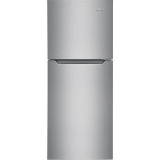 Frigidaire 10.1 cu. ft. Top Freezer Refrigerator in Brushed Steel, ENERGY STAR FFET1022UV - The H... | The Home Depot