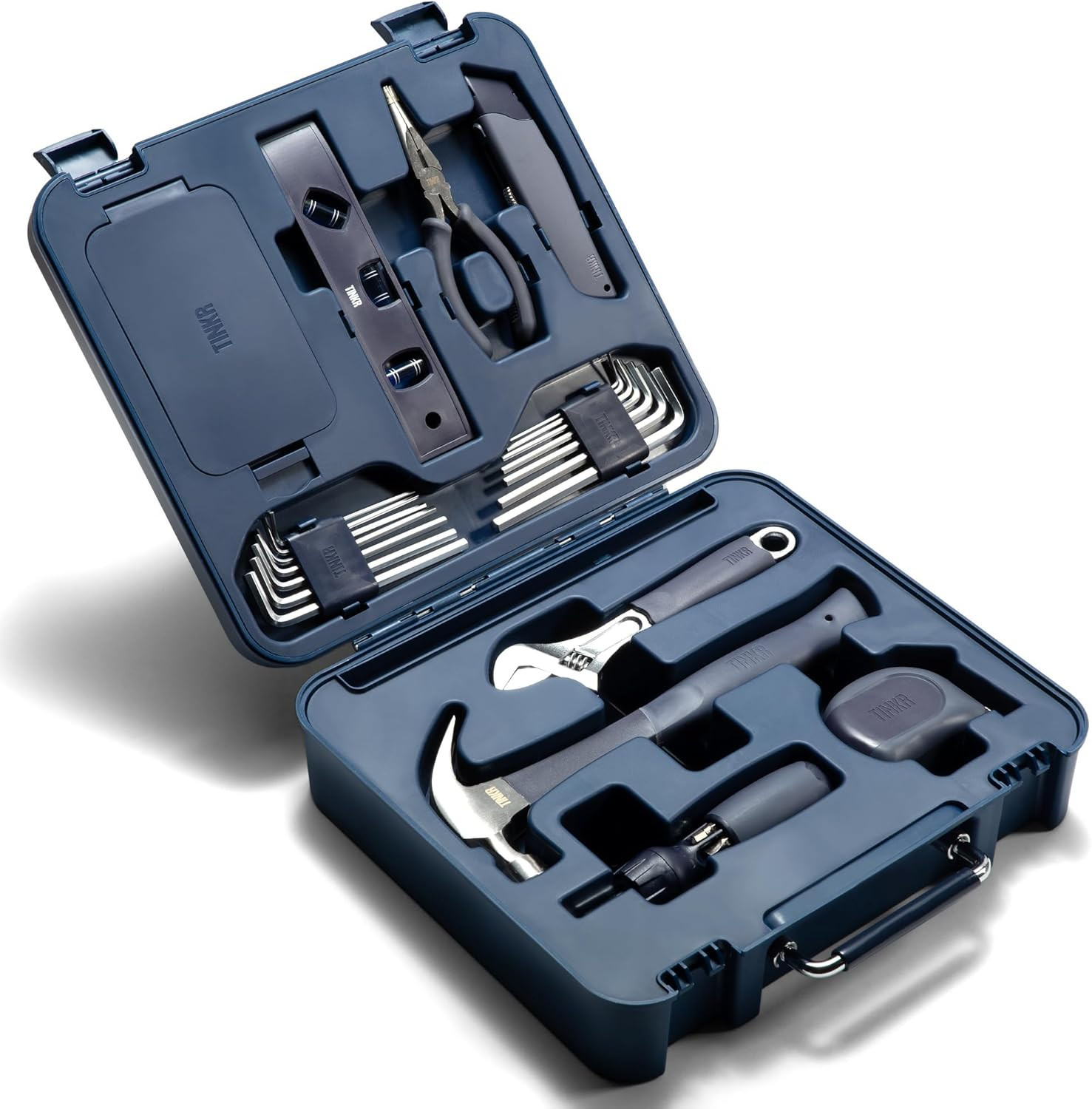 TINKR Modern Tool Box Workstation – Full Tool Set with Hammer, Ratchet Screwdriver, Allen Keys,... | Amazon (US)
