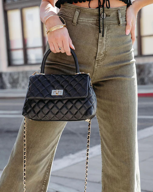 Cordelia Quilted Crossbody Bag - Black | VICI