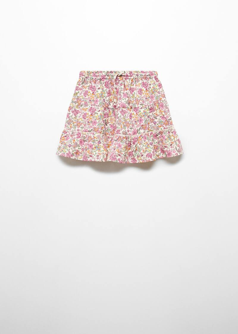 Ruffle flower print skirt -  Teenage girl | Mango Teen USA | MANGO (US)