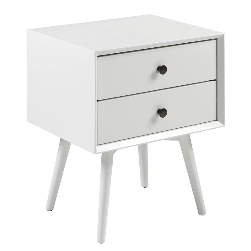 Greenberg 2 Drawer Mid-Century Modern Solid Wood Nightstand - Saracina Home | Target