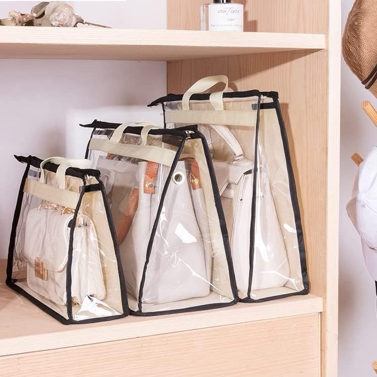 CINPIUK 8 Pack Handbag Dust Bags Clear Purse Storage Organizer for Closet, Hanging Zipper Storage Ba | Amazon (US)