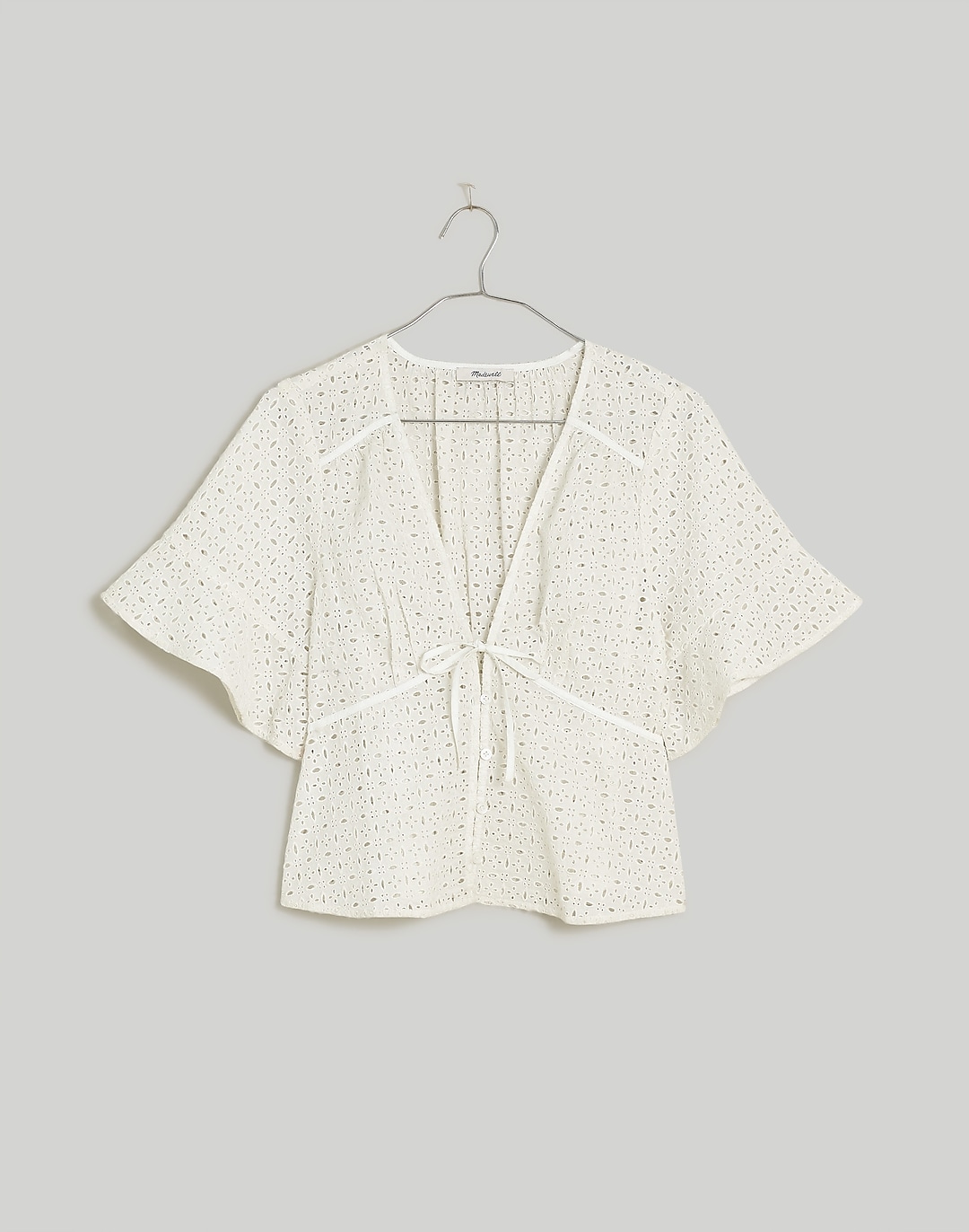 Tie-Front Top in Eyelet | Madewell