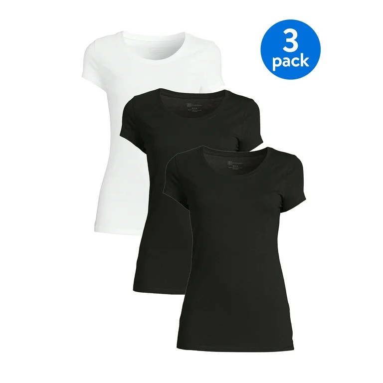 No Boundaries Juniors’ Everyday Short Sleeve T-Shirt, 3-Pack | Walmart (US)