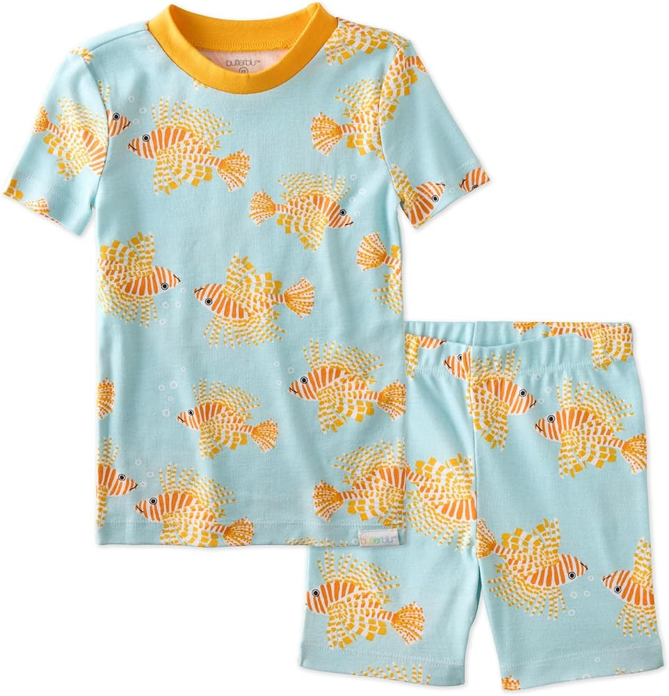 Butterblu Shade Snug-fit 2-Piece Toddler Pajamas 100% Organic Cotton Short Sleeve Top and Shorts ... | Amazon (US)