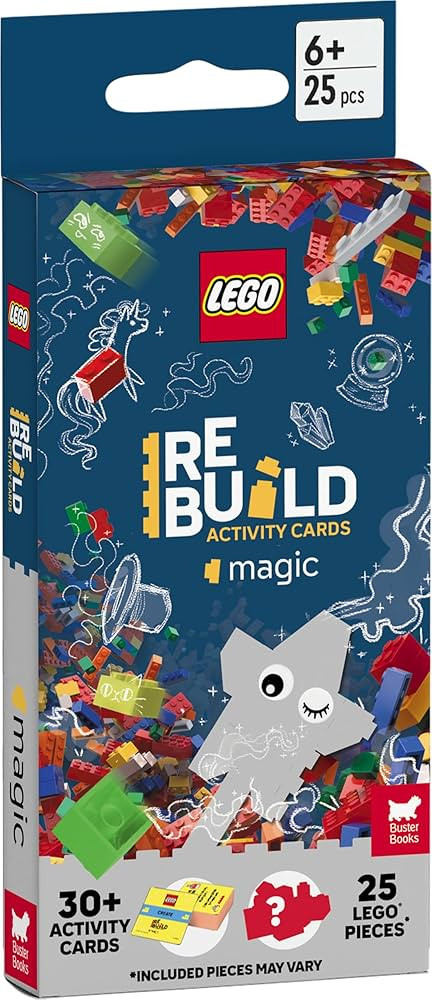 LEGO® Books: ReBuild Activity Cards: Magic (with over 30 activity cards and 25 LEGO elements) | Amazon (UK)