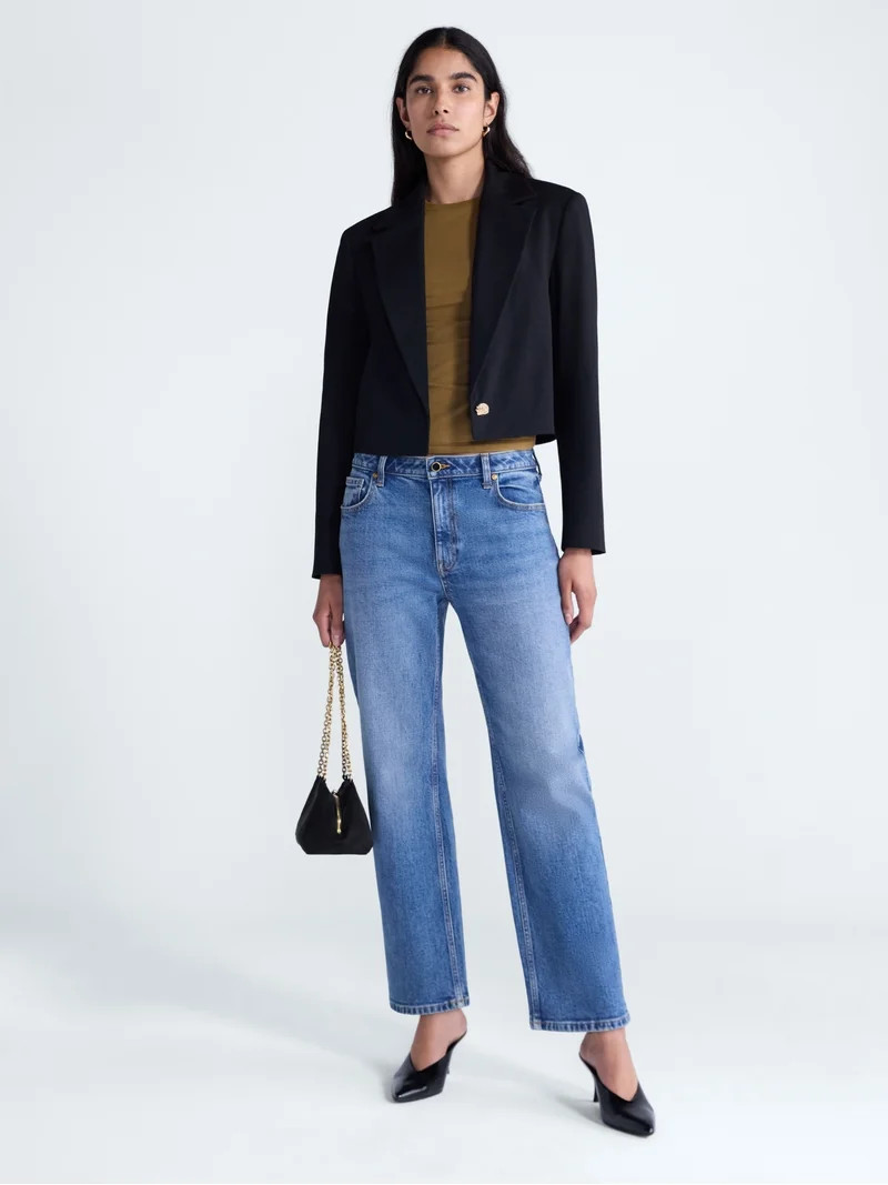 Scoop Women\u2019s and Women's Plus The Stanton Stovepipe Jeans, 30'' Inseam, Sizes 0-28W | Walmart (US)
