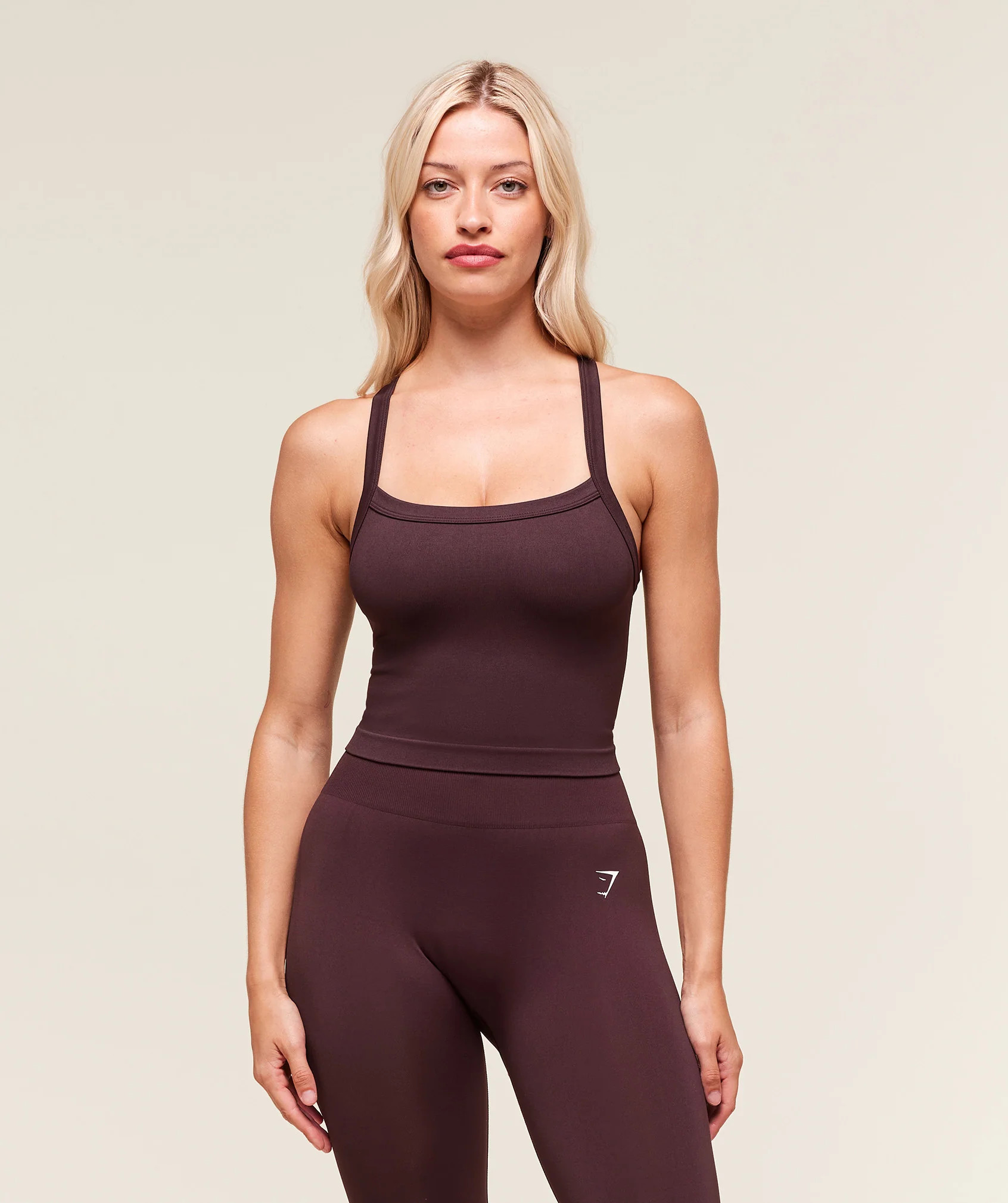 Gymshark Everyday Seamless Ribbed Midi Top - Cherry Purple | Gymshark US