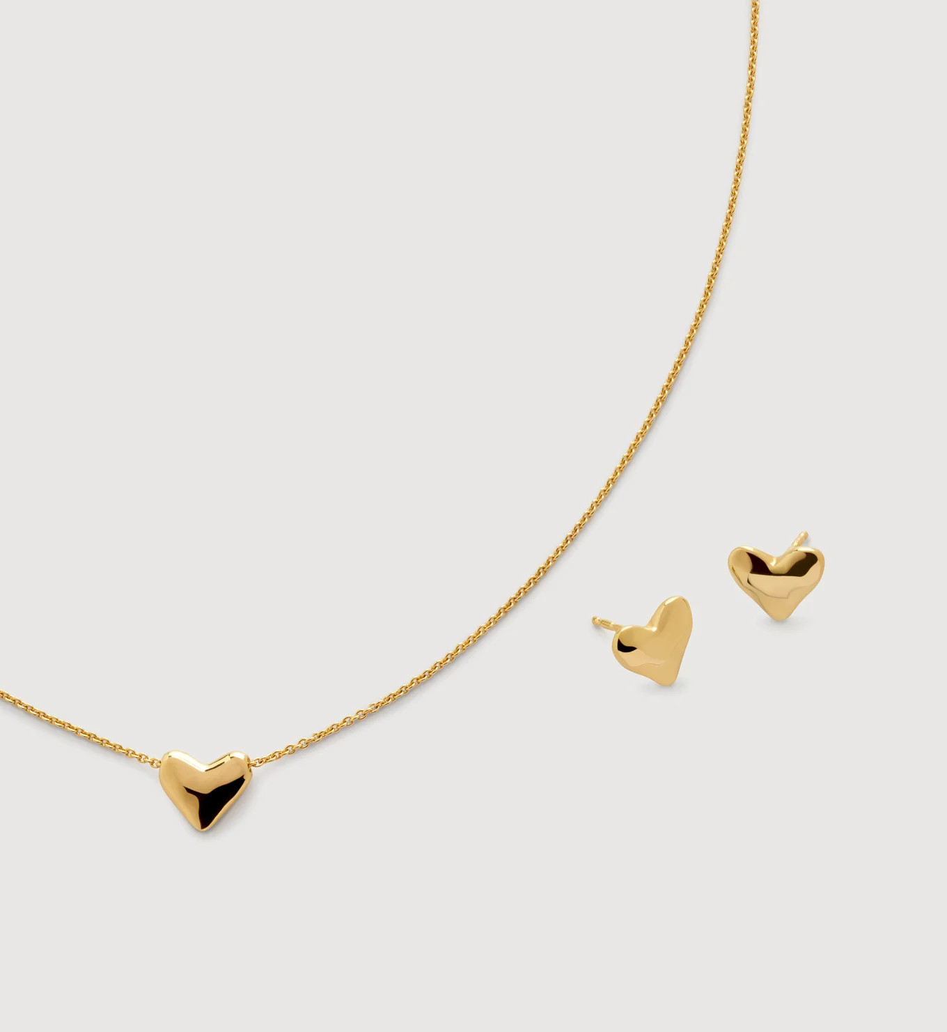 Heart Necklace and Studs Set | Monica Vinader (US)