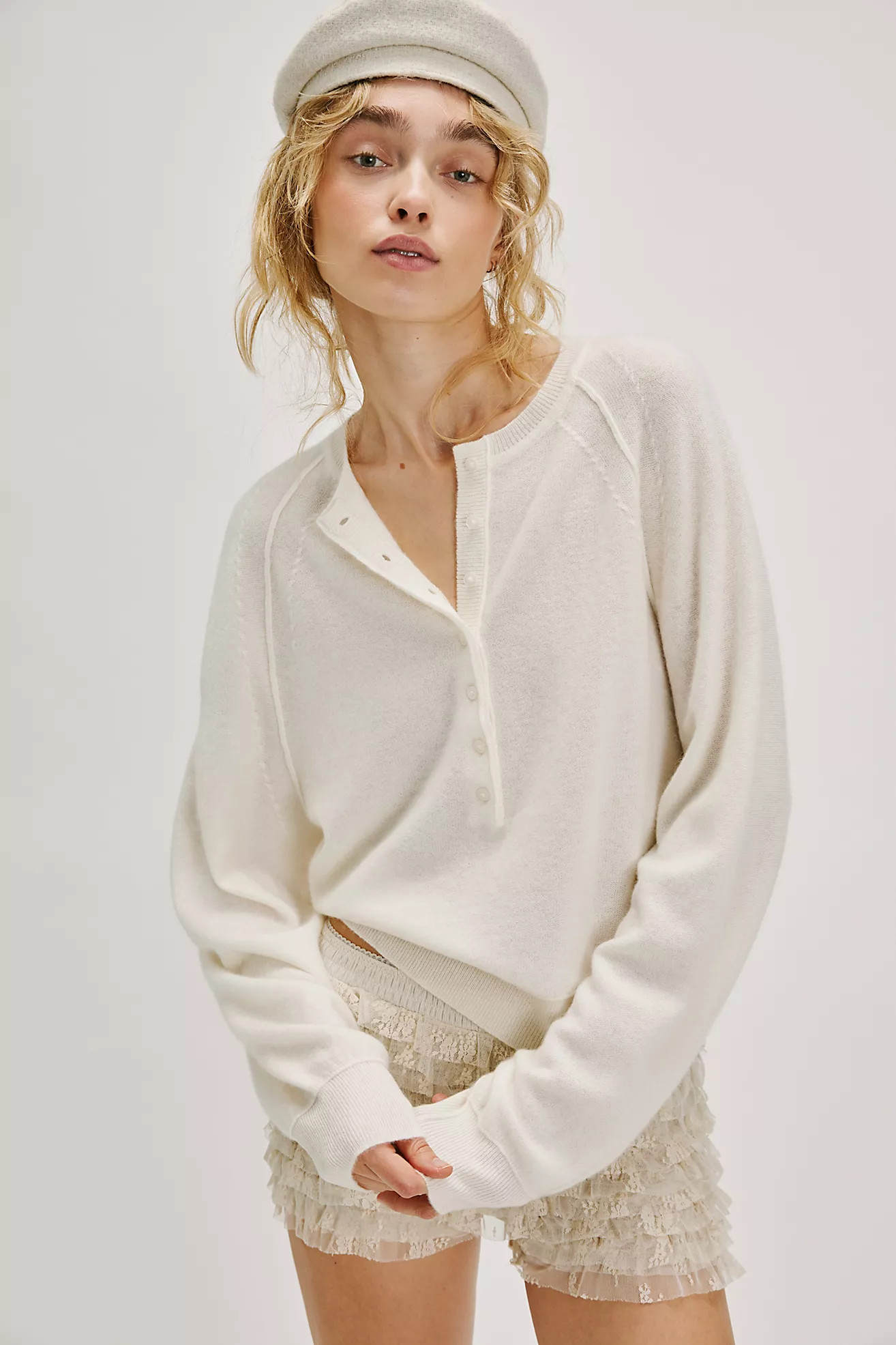 Porta Cashmere Henley Sweater | Free People (UK)