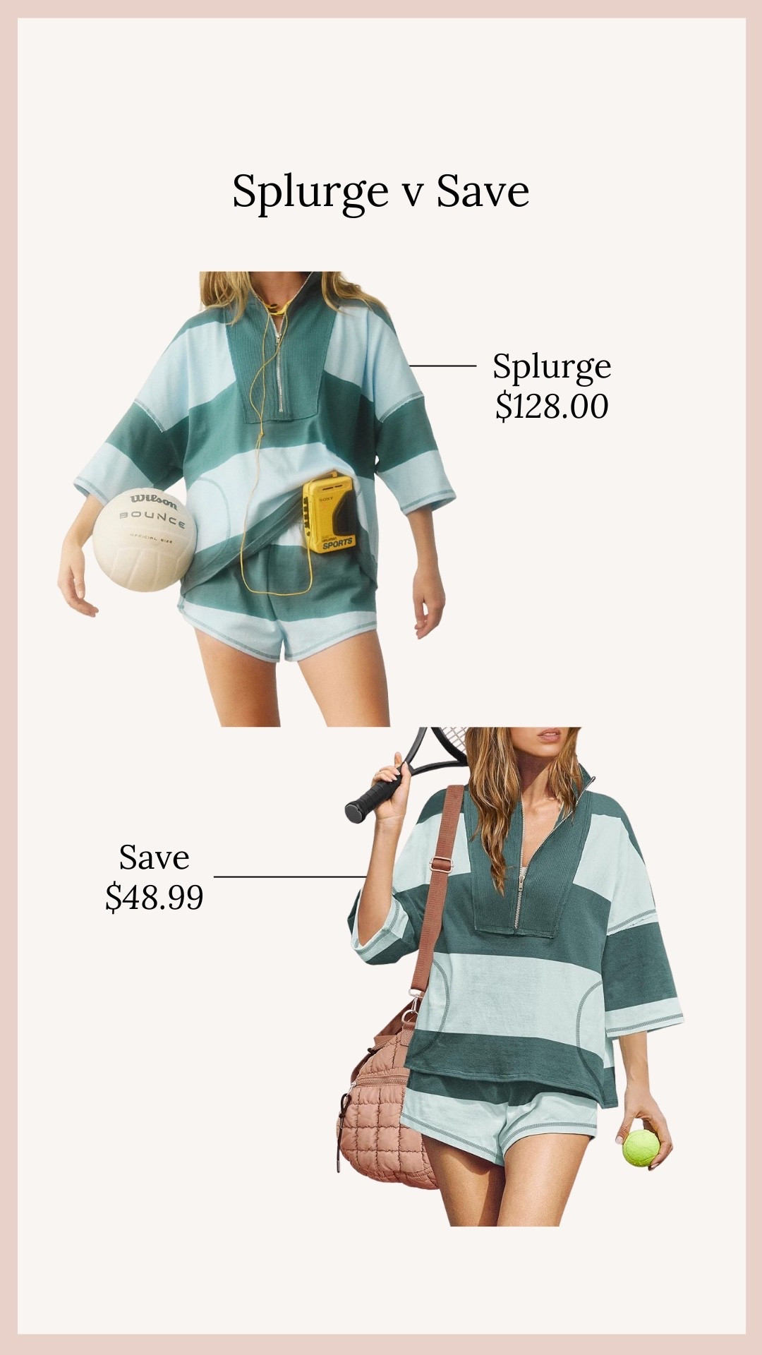 Matching Summer Set | Splurge v Save 

#LTKFindsUnder50 #LTKSummerEdit #LTKStyleTip
