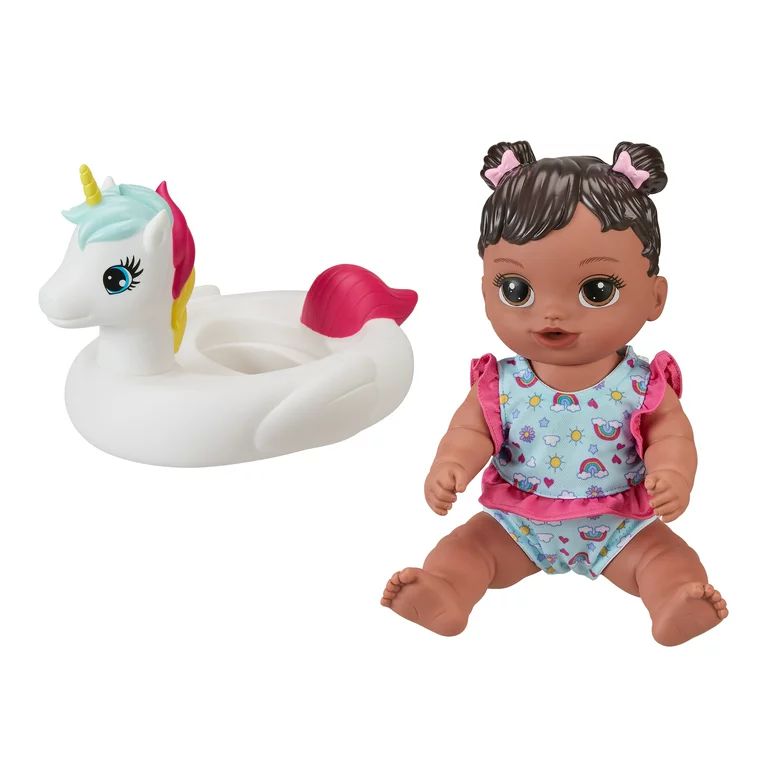 My Sweet Love Soft Baby and Unicorn Floaty Play Set, 2 Pieces, African American | Walmart (US)