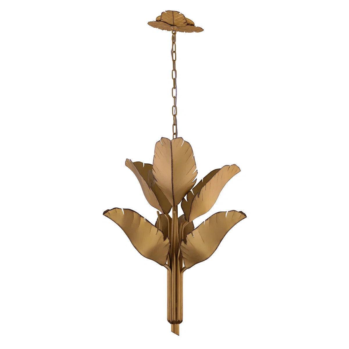 Banana Leaf 6-Light Chandelier - Gold/Dark Edging | Wayfair North America