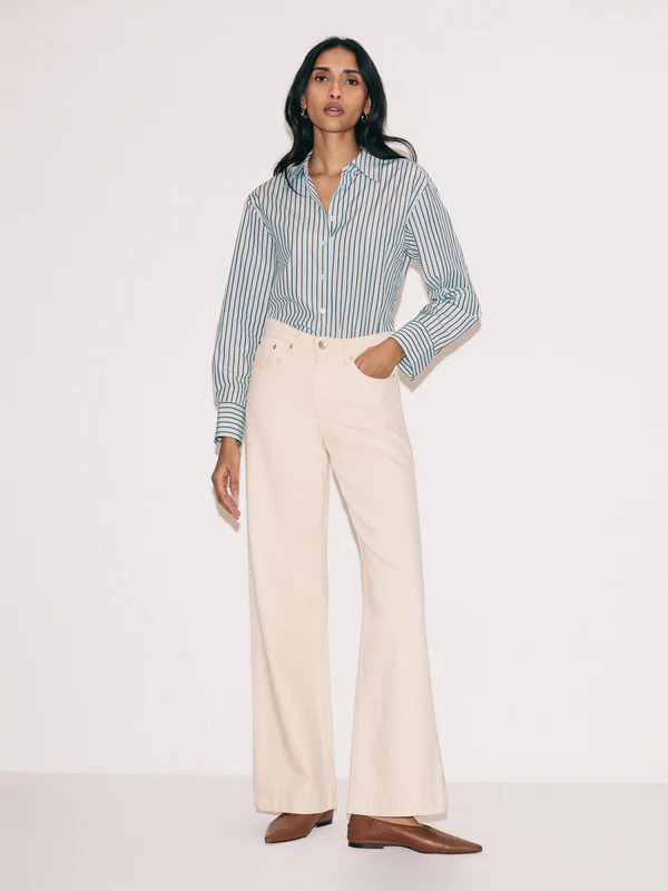 Balfour Long Wide Leg Jean | Ecru | Jigsaw (UK)