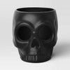 Click for more info about Medium Ceramic Stoneware Skull Candle Holder with Reactive Glaze Black - Threshold™