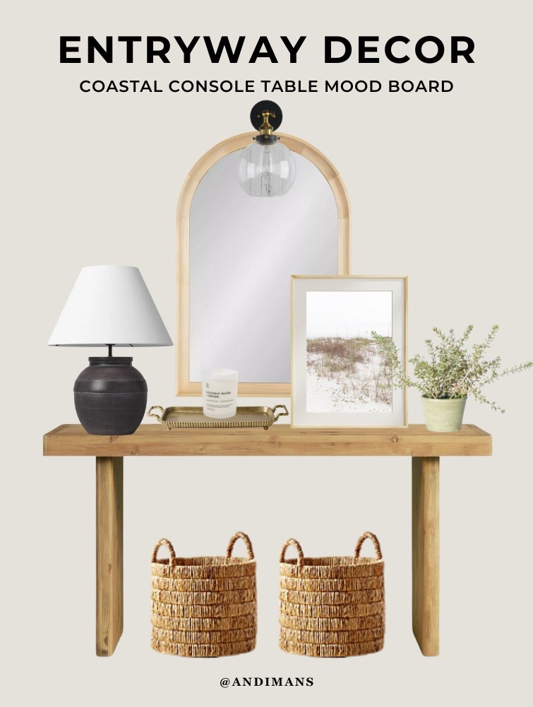 Coastal entryway decor idea! I love this console table! 

#LTKHome #LTKFindsUnder100 #LTKSaleAlert