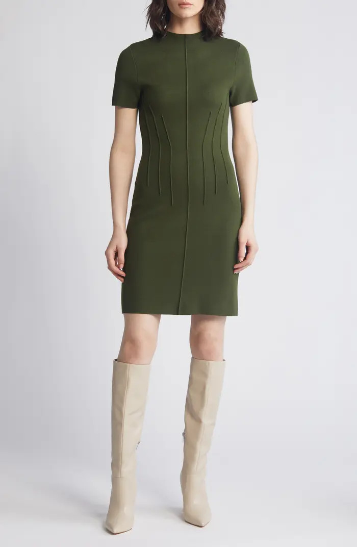 Pintuck Fitted Sheath Dress | Nordstrom